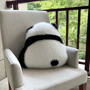 坐垫抱枕一体黑白熊猫可爱客厅沙发，腰靠冬季靠垫靠包靠枕(包靠枕)椅垫保暖