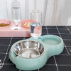 宠物用具狗狗喝水的饮水器猫碗幼猫专用双碗狗碗小型犬狗盆一体式