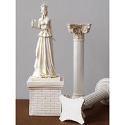 创意希腊雅典娜女神雕塑雕像树脂天使摆件装饰品工艺品桌面小摆设