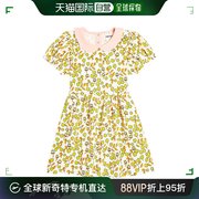 香港直邮潮奢minirodini女童花瓣图案棉混纺，针织连衣裙连衣裙