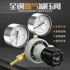 氮气瓶减压阀YQD-07型黄铜氮气压力表消防灭火调压表微调上海
