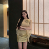 王玖玖设计感网纱短袖衬衫女夏季薄款花朵胸针衬衣高级感气质上衣