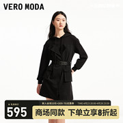 Vero Moda连衣裙2024春夏街头风运动连帽口袋卫衣短裙