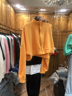 韩国东大门2023秋季新时尚减龄百搭休闲蝙蝠袖拉链短款卫衣外套女