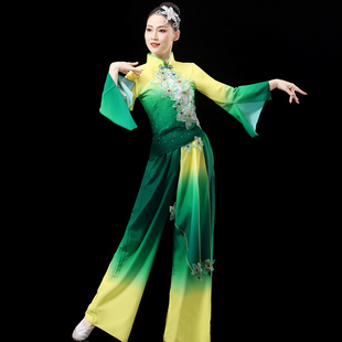 高档秧歌服女2023中老年广场舞蹈服装中国风艺考古典扇子舞演