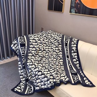 北欧轻奢双面印花珊瑚绒毛毯单双人(单双人)法兰绒，沙发午睡盖毯办公室毯子