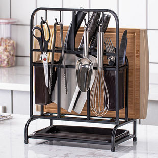 不锈钢架厨房用品置物架家用大全，多功能筷子笼砧板菜具收纳架