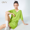 高级运动系列OVV春夏女装短袖连帽针织开衫外套