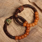 玛瑙天珠手串风化菩提根椰壳，手串创意个性，单圈佛珠手链民族风饰品