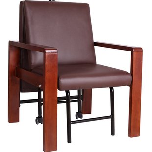 定制实木扶手可折叠平躺办公室两用陪护值班室休息椅子午睡午休椅