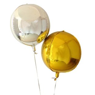 4D立体铝箔气球生日派对婚礼布置布场店面橱窗装饰国产纯色