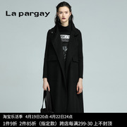 Lapargay纳帕佳2023马夹羊毛大衣双面呢马甲毛呢外套女中长款