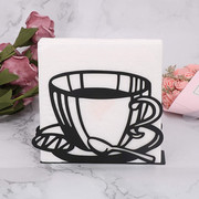 咖啡杯欧式湿巾纸巾架，纸巾座餐厅创意，家居装饰摆设实用设计不锈钢