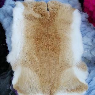 兔皮整张兔毛獭兔毛皮，料手工制作毛边袖口护膝，内胆兔子皮毛料