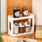 调料置物架厨房台面储物架，油盐酱醋收纳双层家用调味罐多功能架子