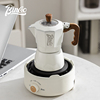 bincoo双阀摩卡壶多人份，家用小型浓缩煮咖啡壶，意式咖啡机咖啡器具