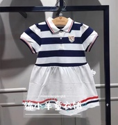 2023夏女宝宝海军风条纹短袖连衣裙EKOMD6366K OMD6366K