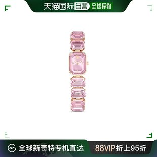 香港直邮swarovski女士八角形，切割方糖造型，简约时尚石英手表56308