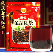 春茗老树金芽红茶凤庆滇红工夫红茶浓香云南特产，袋装特级金丝100g