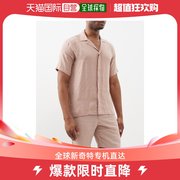 香港直邮潮奢orlebarbrown男士，maitan亚麻短袖衬衫
