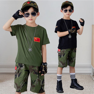 六一儿童迷彩服套装男童夏季军装幼儿演出服特种兵小孩军人解放军