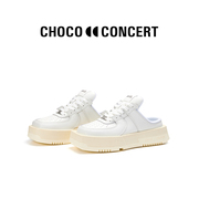CHOCO CONCERT设计鞋履丨低帮不对称半拖球鞋 一脚蹬板鞋男女同款