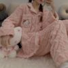 日系hellokitty珊瑚绒睡衣女冬季加绒加厚套装可爱冬天毛绒家居服