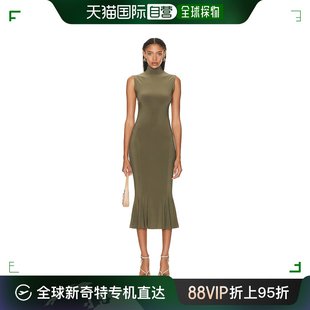 香港直邮潮奢normakamali诺玛卡玛丽女士无袖，高领鱼尾连衣