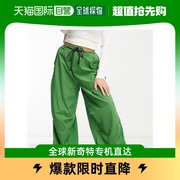 香港直邮潮奢 Noisy May 女士Noisy 五月小号抽绳伞式绿色裤子