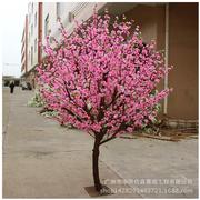 仿真桃花树人造桃花树拍摄场景装饰植物布置摄影道具假花假树