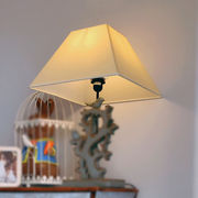 欧式布艺灯罩外壳仿羊皮梯形方形，个性创意简约台灯小落地灯大卧室