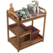 鸡翅木大茶车移动茶台实木家用茶盘茶具套装电茶炉四合一茶海
