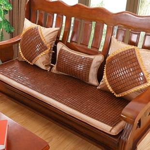 四季麻将凉席沙发坐垫夏季实木，沙发垫凉垫防滑中式冰丝竹垫子贵妃