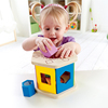 Hape几何形状配对认知玩具婴儿宝宝六面积木盒子益智分类蒙氏教具