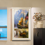 欧式玄关装饰画客厅背景墙挂画田园花卉走廊，壁画过道油画美式风景