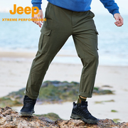jeep吉普春季户外运动休闲裤，男士潮流机能工装裤百搭直筒修身长裤