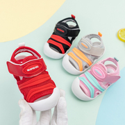 宝宝凉鞋女夏软底防滑0-1-2岁婴幼儿学步鞋男童包头不掉防撞布鞋