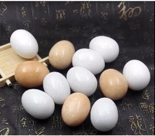 鹅卵石蛋天然原石鸡蛋手球摆件健身把玩玉保健仿真球老人鹅蛋石头