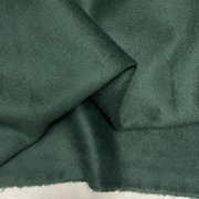 墨绿色单面羊毛绒 短顺大衣面料  细腻光滑高密度秋冬设计师布料
