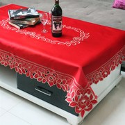 欧式茶几桌布布艺喜庆红色，长方形结婚婚庆餐桌布，台布婚礼盖布