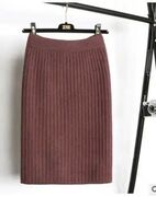 Split Knitted Half Skirt Wrap Hip Skirt开叉针织半裙包臀短裙