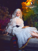KISSMELA原创手工六分娃衣白色透视裙子30cm超模体换装娃娃连衣裙