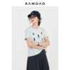 SAMDAO 冰美式-质感特别好-圆领正肩短袖T恤女丝滑垂坠显瘦上衣