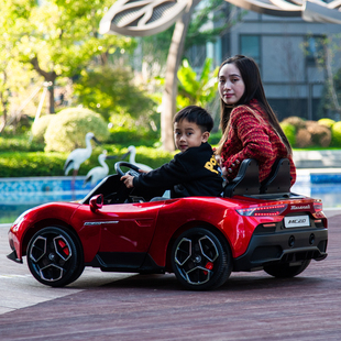 双座儿童电动汽车四轮遥控可坐大人跑车亲子，小孩宝宝可坐人玩具车
