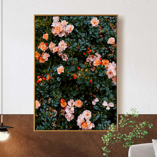 数字油画diy填色画手绘填充减压油彩画花卉，丙烯画客厅装饰画蔷薇