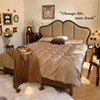 美式床实木蝴蝶床，1.8米1.5双人床法式复古软包床主卧大床轻奢婚床