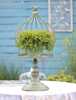 法式乡村做旧鸟笼架欧式铁艺，复古鸟笼花园装饰烛台庭院摆设