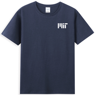 麻省理工T恤 MIT短袖T恤 美国大学校服T恤情侣装男女纯棉衣服T恤