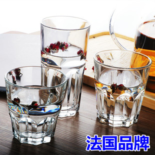 弓箭玻璃杯 透明创意水杯果汁杯 茶杯 八角杯 耐热杯子