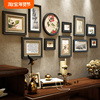 新中式照片墙禅意实木相框，墙组合中国风客厅，沙发背景墙装饰画玄关